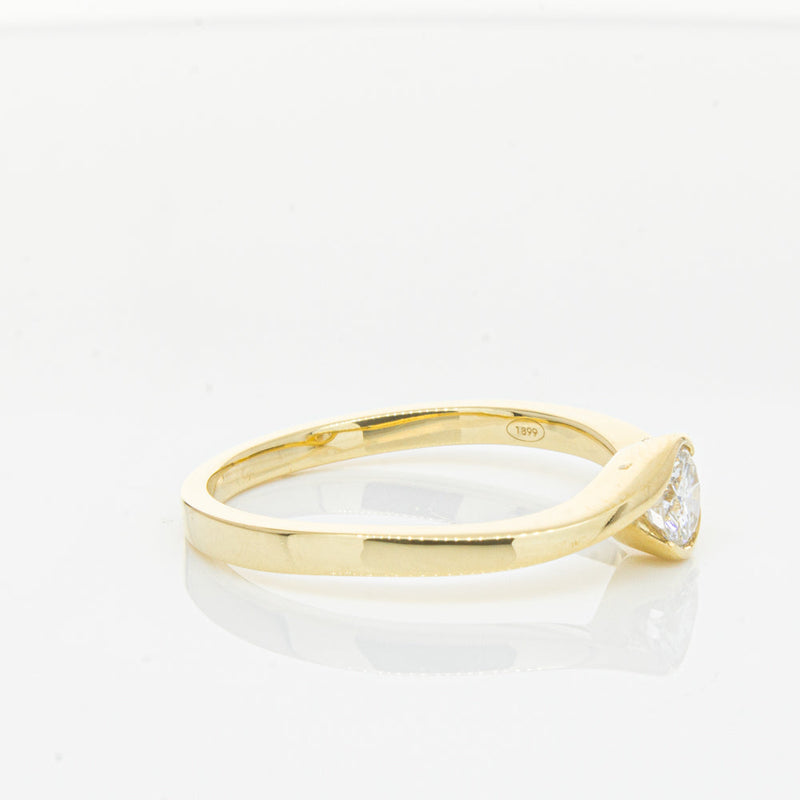 18ct Yellow Gold .30ct Diamond Embrace Ring-Ring-Walker & Hall