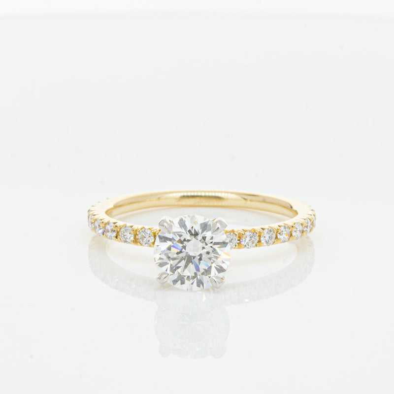 18ct Yellow Gold 1.01ct Diamond Comet Ring-Ring-Walker & Hall