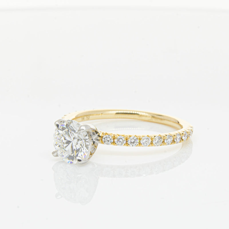 18ct Yellow Gold 1.01ct Diamond Comet Ring-Ring-Walker & Hall