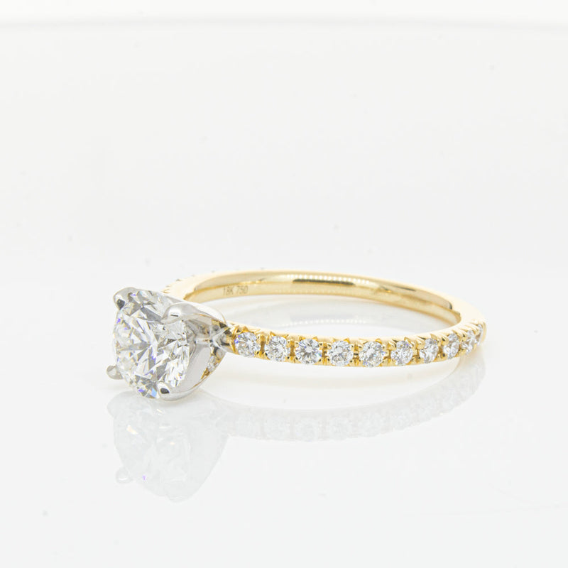 18ct Yellow Gold 1.01ct Diamond Comet Ring-Ring-Walker & Hall