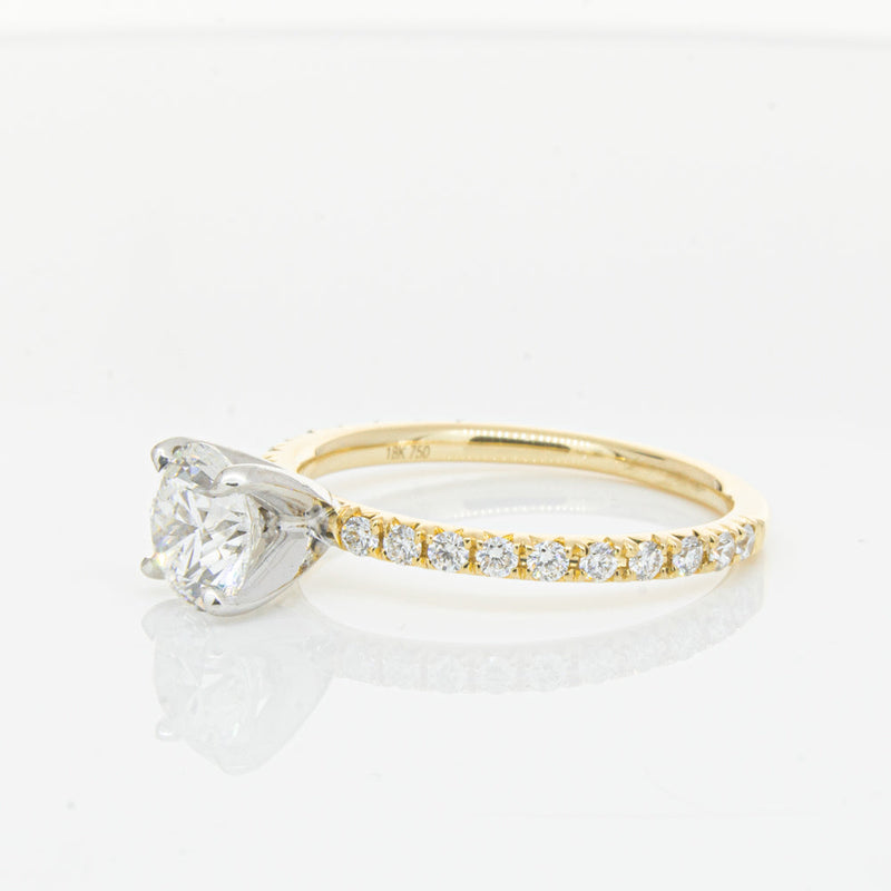 18ct Yellow Gold 1.01ct Diamond Comet Ring-Ring-Walker & Hall