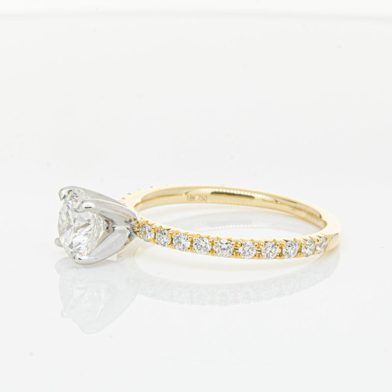 18ct Yellow Gold 1.01ct Diamond Comet Ring-Ring-Walker & Hall