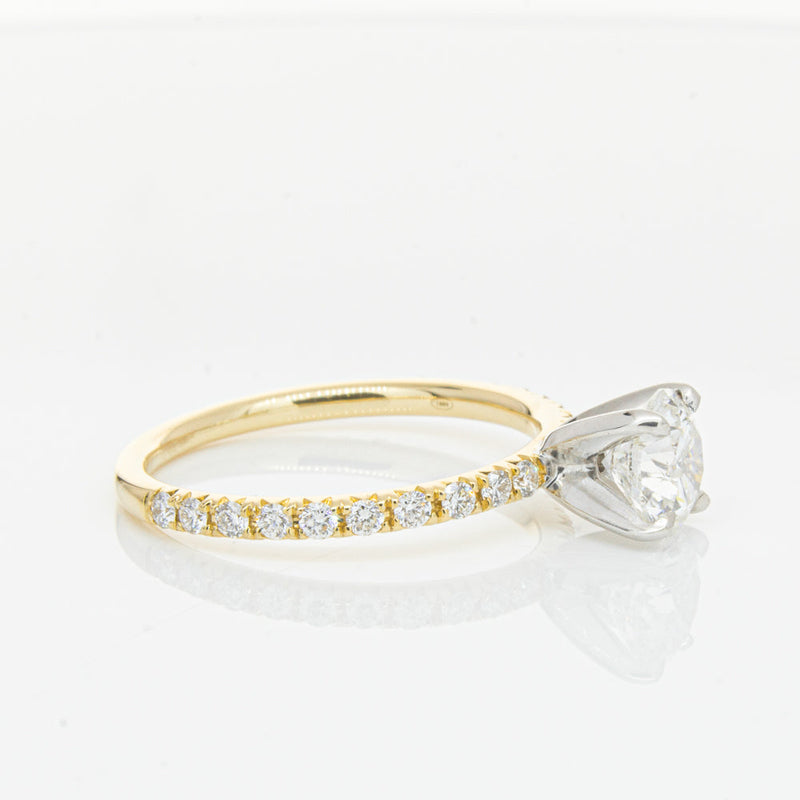 18ct Yellow Gold 1.01ct Diamond Comet Ring-Ring-Walker & Hall