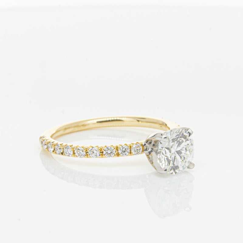 18ct Yellow Gold 1.01ct Diamond Comet Ring-Ring-Walker & Hall