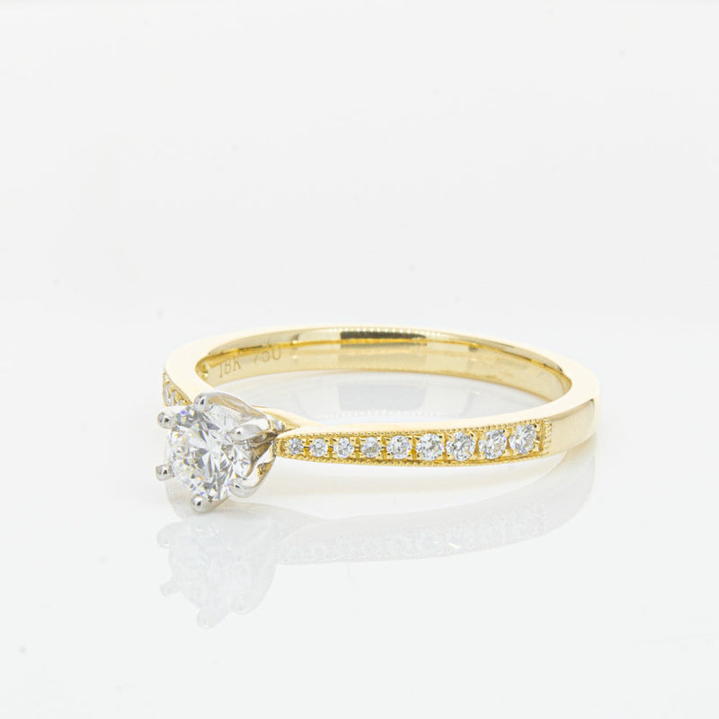 18ct Yellow Gold .34ct Diamond Zenith Ring-Ring-Walker & Hall