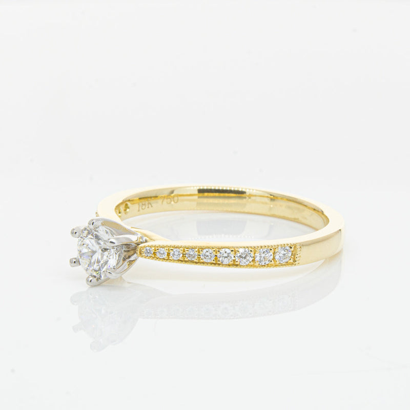 18ct Yellow Gold .34ct Diamond Zenith Ring-Ring-Walker & Hall