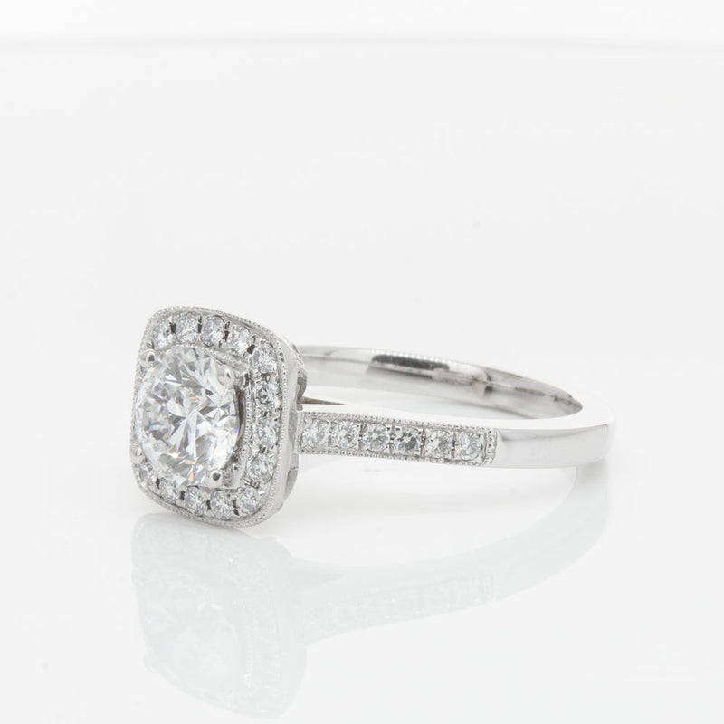 18ct White Gold 1.00ct Diamond Aurora Ring-Ring-Walker & Hall