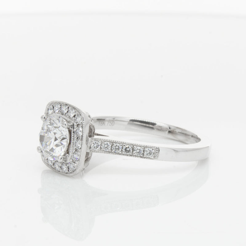 18ct White Gold 1.00ct Diamond Aurora Ring-Ring-Walker & Hall