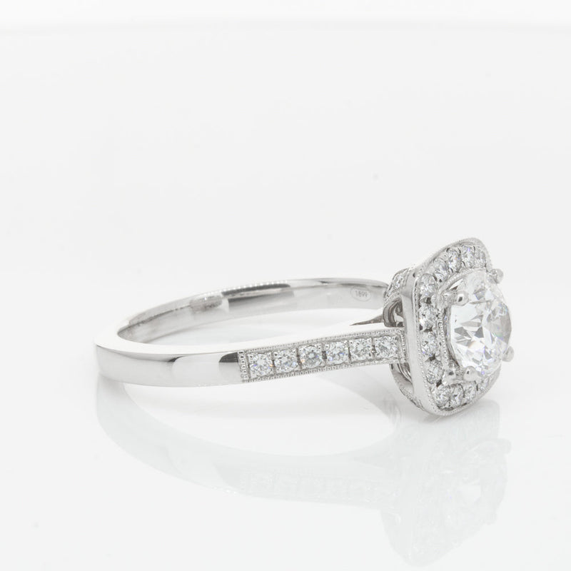 18ct White Gold 1.00ct Diamond Aurora Ring-Ring-Walker & Hall