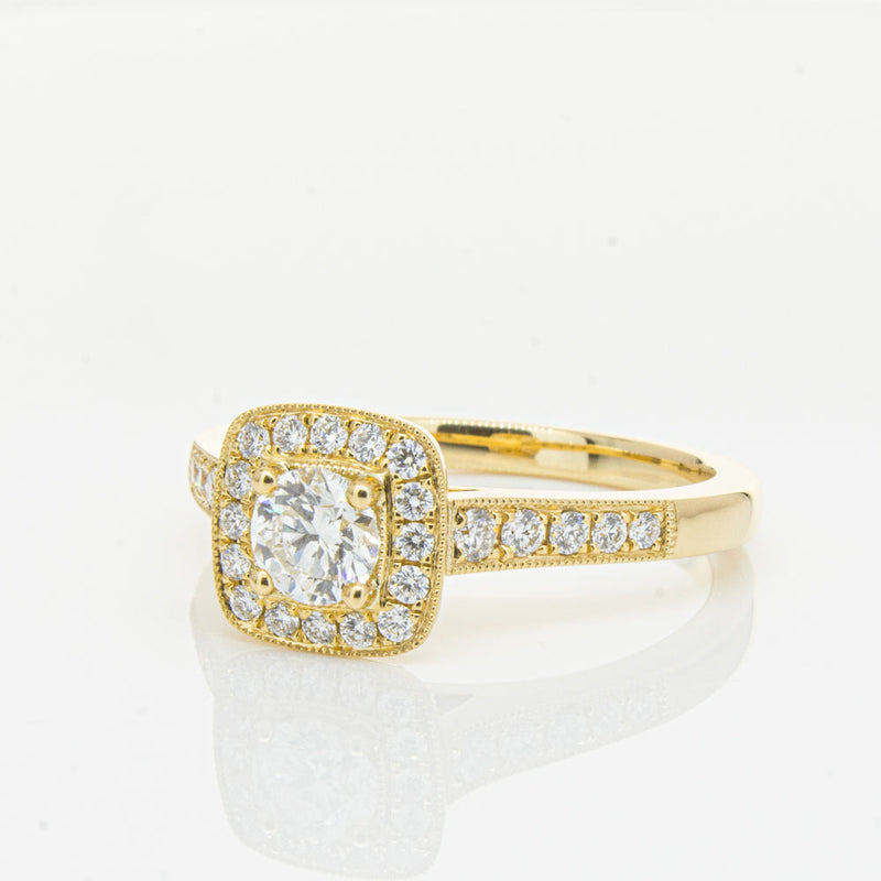 18ct Yellow Gold .45ct Diamond Aurora Ring-Ring-Walker & Hall