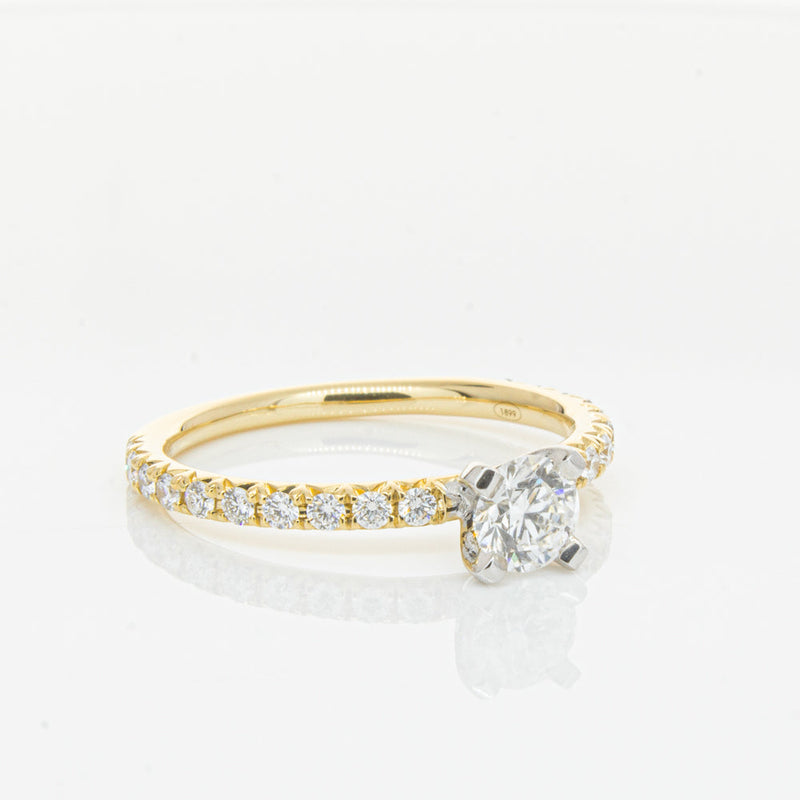 18ct Yellow Gold .43ct Diamond Comet Ring-Ring-Walker & Hall