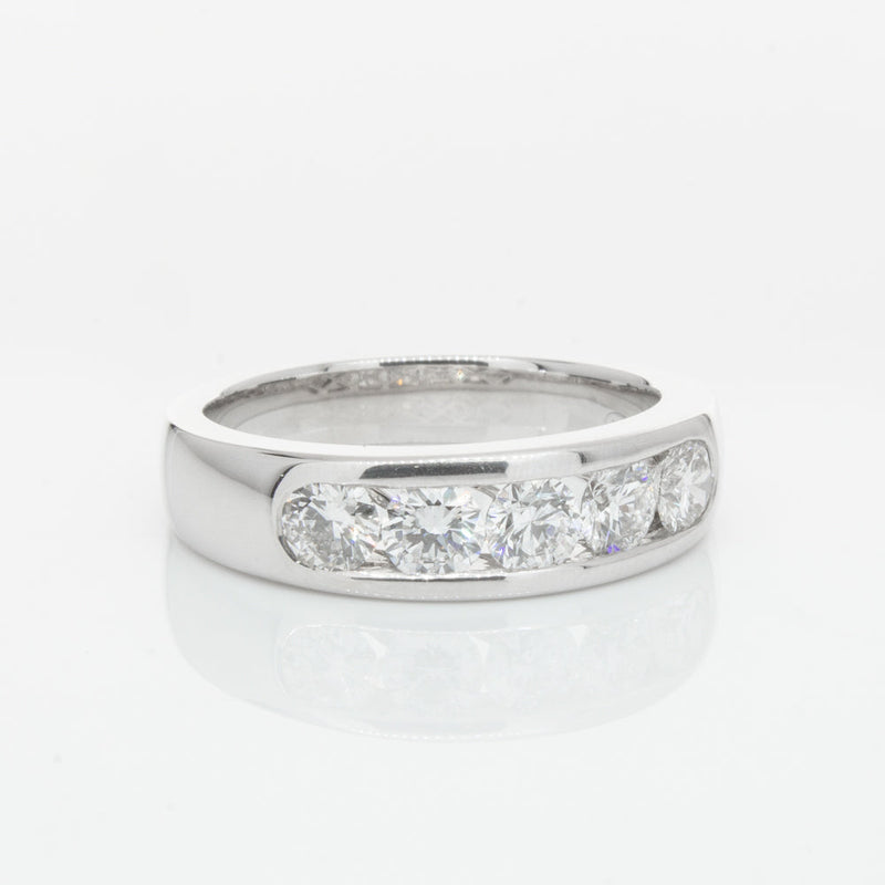 18ct White Gold 1.01ct Diamond Loire Ring-Ring-Walker & Hall