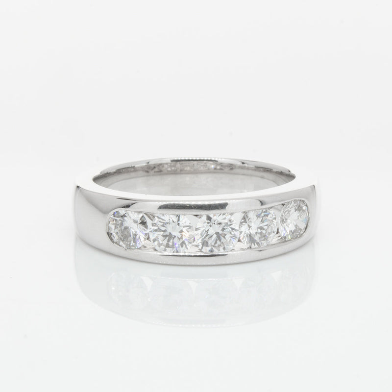 18ct White Gold 1.01ct Diamond Loire Ring-Ring-Walker & Hall