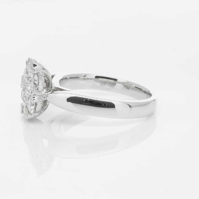 18ct White Gold 1.20ct Diamond Lotus Ring-Ring-Walker & Hall