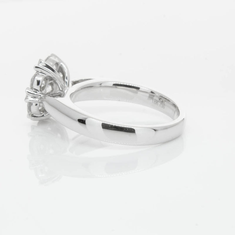 18ct White Gold 2.25ct Diamond Lotus Ring-Ring-Walker & Hall