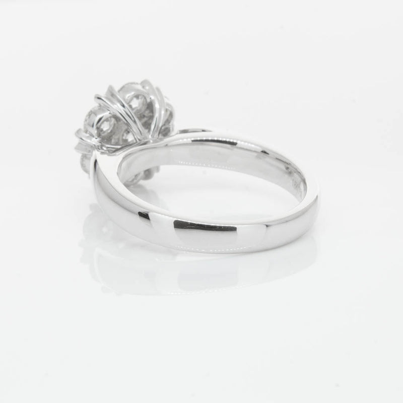 18ct White Gold 2.25ct Diamond Lotus Ring-Ring-Walker & Hall