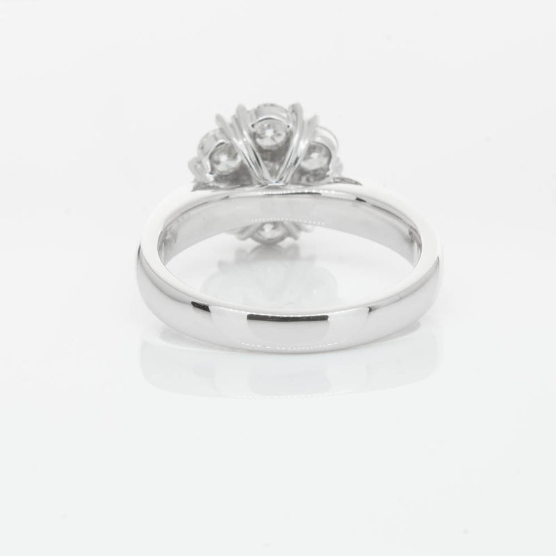 18ct White Gold 1.20ct Diamond Lotus Ring-Ring-Walker & Hall