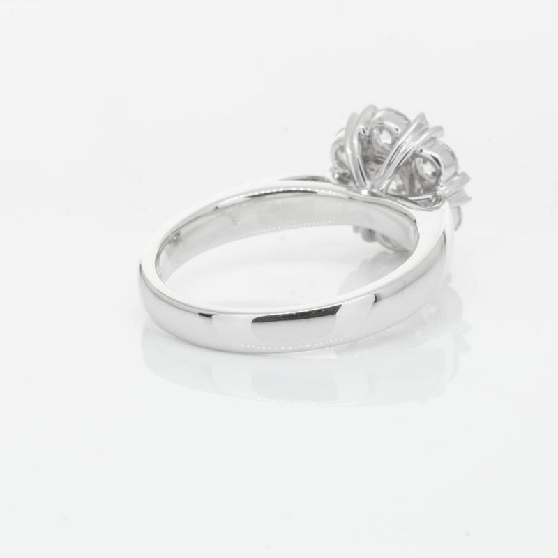 18ct White Gold 1.20ct Diamond Lotus Ring-Ring-Walker & Hall