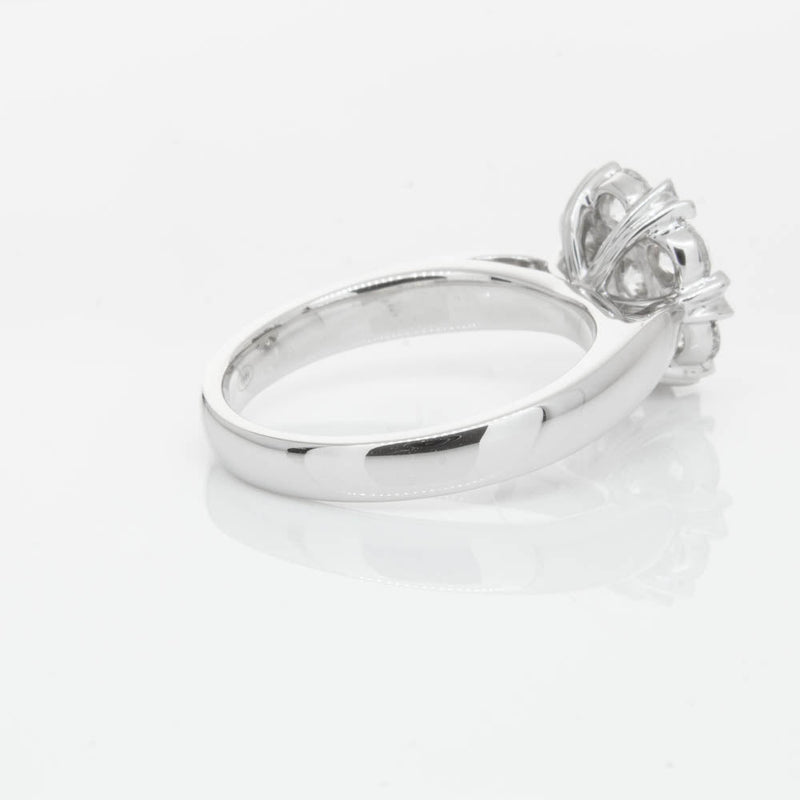18ct White Gold 2.25ct Diamond Lotus Ring-Ring-Walker & Hall