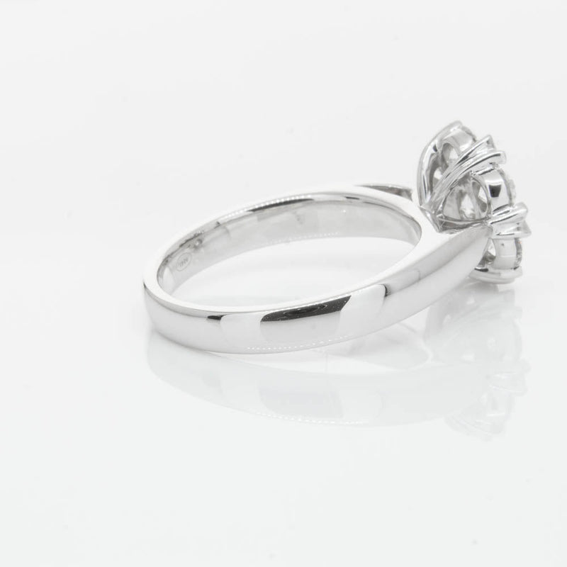 18ct White Gold 1.20ct Diamond Lotus Ring-Ring-Walker & Hall