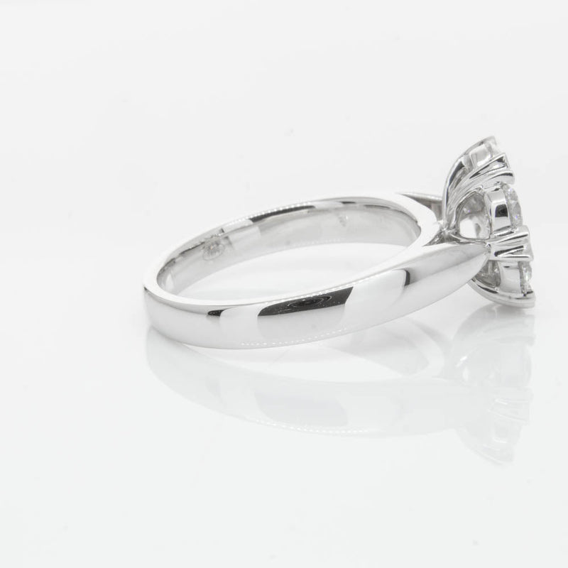 18ct White Gold 1.20ct Diamond Lotus Ring-Ring-Walker & Hall