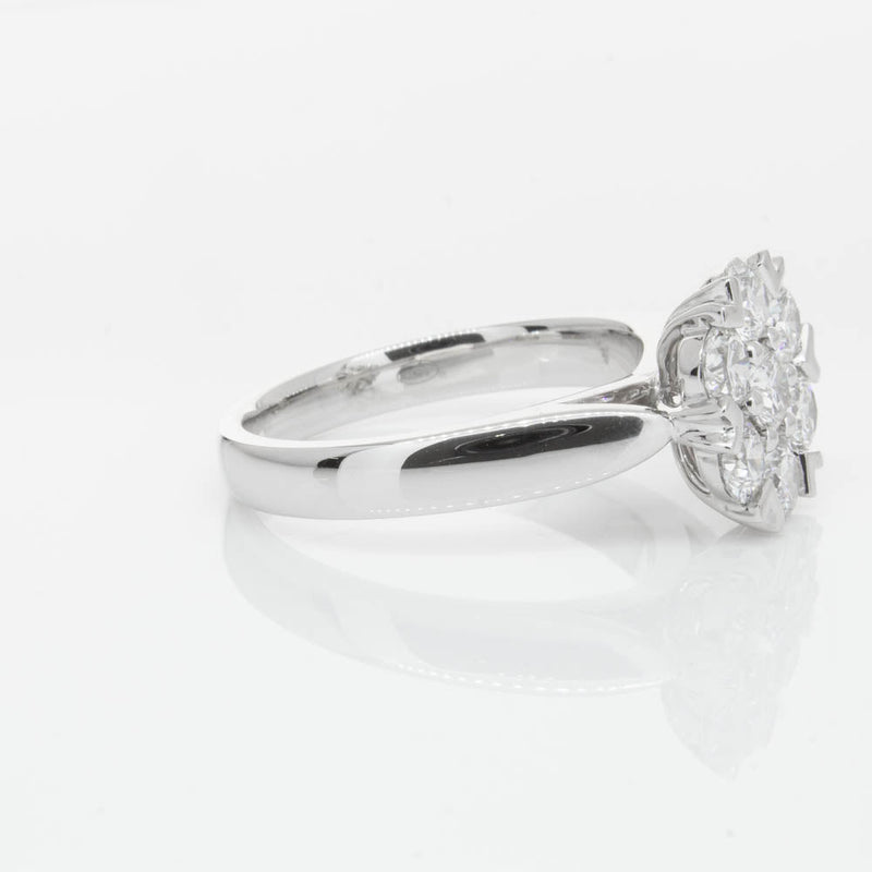 18ct White Gold 2.25ct Diamond Lotus Ring-Ring-Walker & Hall