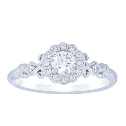 18ct White Gold .30ct Diamond Versailles Ring - Ring - Walker & Hall