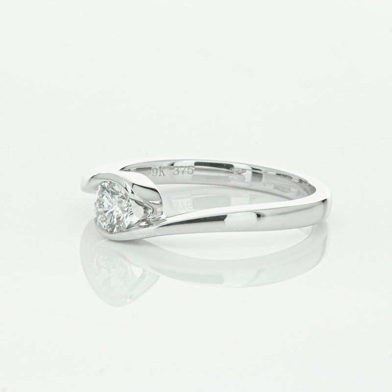 18ct White Gold .35ct Diamond Embrace Ring-Ring-Walker & Hall