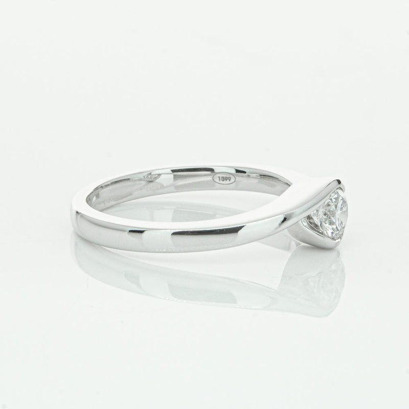 18ct White Gold .35ct Diamond Embrace Ring-Ring-Walker & Hall