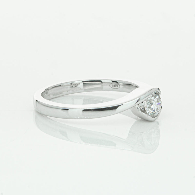 18ct White Gold .35ct Diamond Embrace Ring-Ring-Walker & Hall