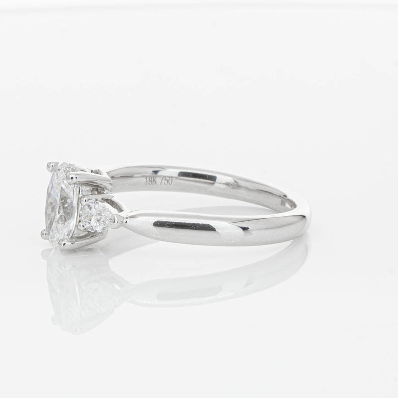18ct White Gold Oval Cut Diamond Ayla Ring-Ring-Walker & Hall