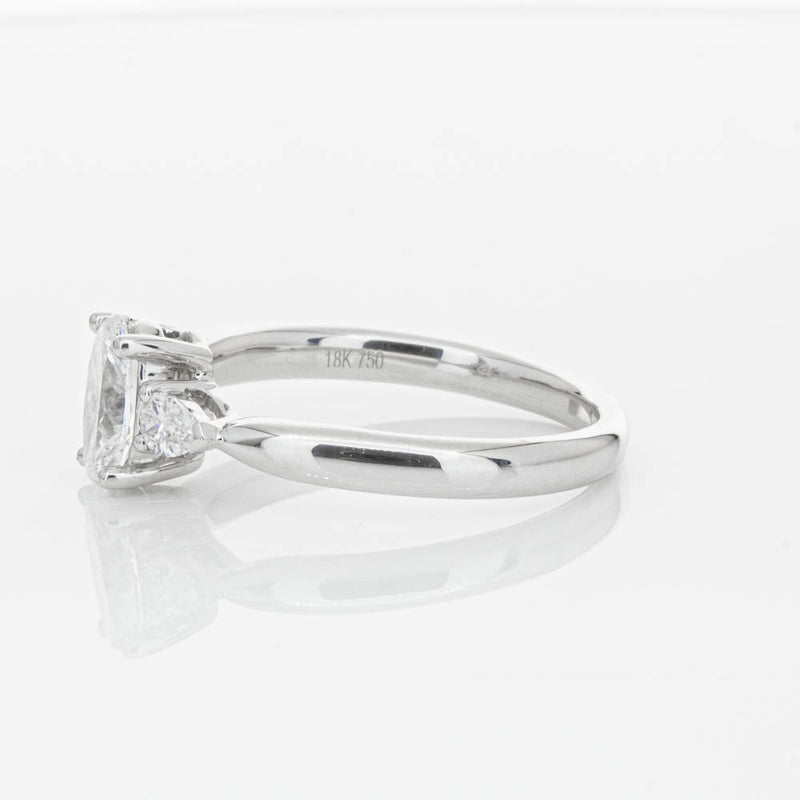18ct White Gold Oval Cut Diamond Ayla Ring-Ring-Walker & Hall