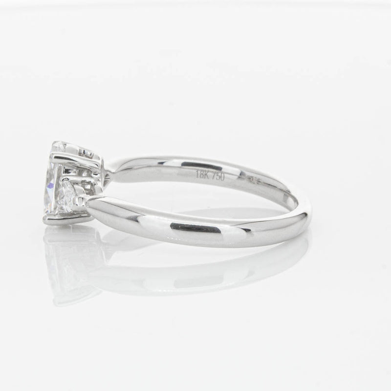 18ct White Gold Oval Cut Diamond Ayla Ring-Ring-Walker & Hall