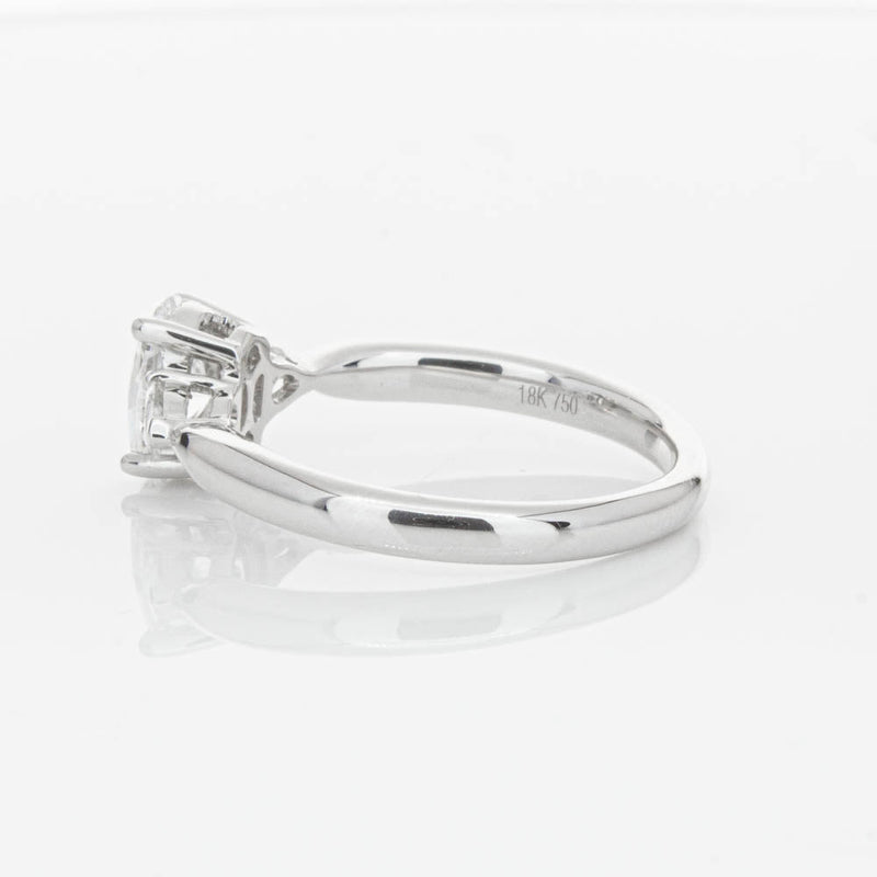 18ct White Gold Oval Cut Diamond Ayla Ring-Ring-Walker & Hall