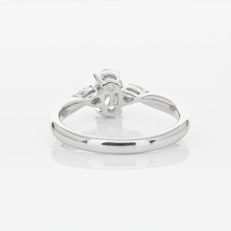 18ct White Gold Oval Cut Diamond Ayla Ring-Ring-Walker & Hall