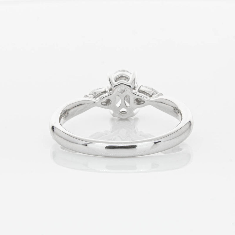 18ct White Gold Oval Cut Diamond Ayla Ring-Ring-Walker & Hall