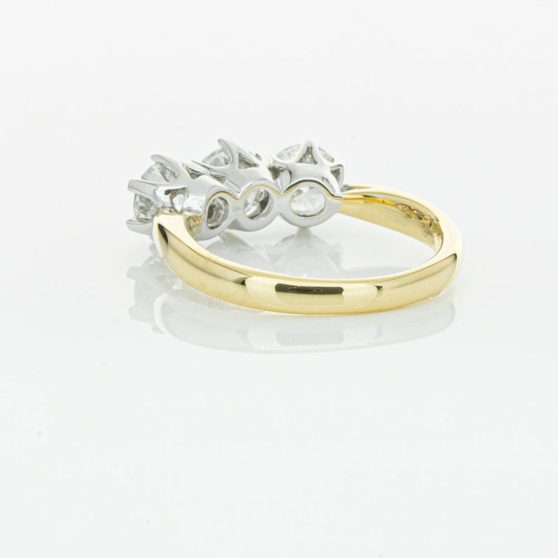 18ct Yellow Gold 2.15ct Diamond Trilogy Ring-Ring-Walker & Hall