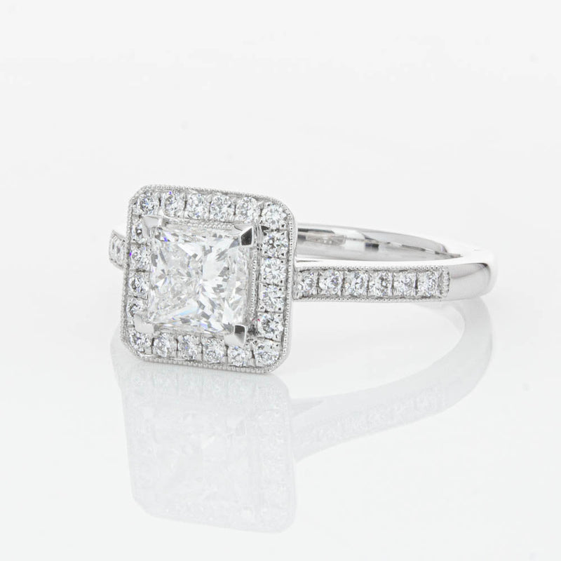 18ct White Gold 1.00ct Princess Cut Diamond Mandalay Ring-Ring-Walker & Hall