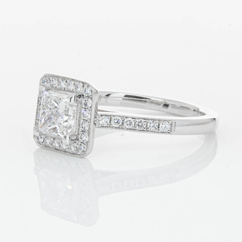 18ct White Gold 1.00ct Princess Cut Diamond Mandalay Ring-Ring-Walker & Hall