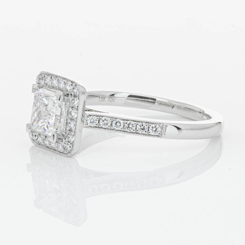 18ct White Gold 1.00ct Princess Cut Diamond Mandalay Ring-Ring-Walker & Hall