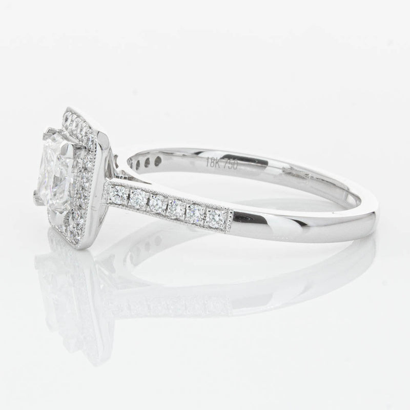18ct White Gold 1.00ct Princess Cut Diamond Mandalay Ring-Ring-Walker & Hall