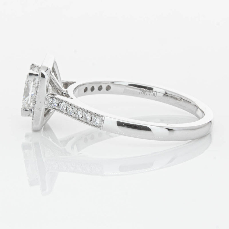 18ct White Gold 1.00ct Princess Cut Diamond Mandalay Ring-Ring-Walker & Hall