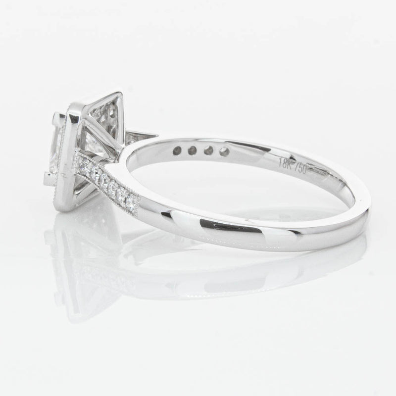 18ct White Gold 1.00ct Princess Cut Diamond Mandalay Ring-Ring-Walker & Hall
