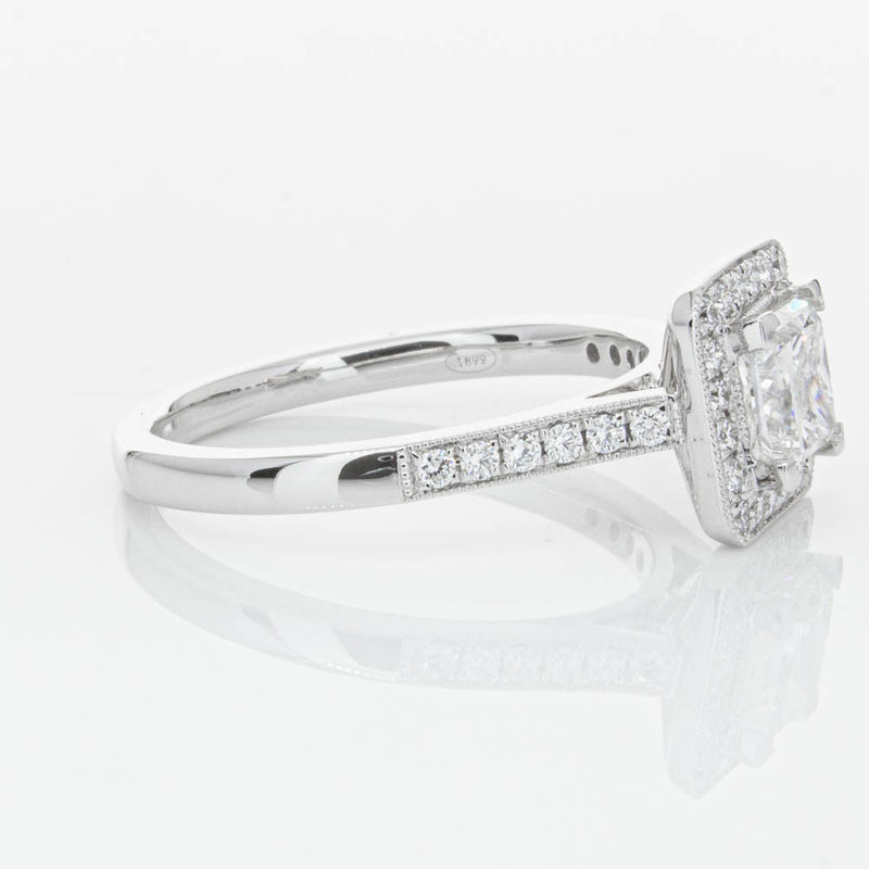 18ct White Gold 1.00ct Princess Cut Diamond Mandalay Ring-Ring-Walker & Hall