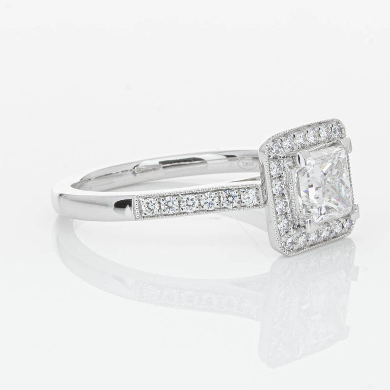 18ct White Gold 1.00ct Princess Cut Diamond Mandalay Ring-Ring-Walker & Hall
