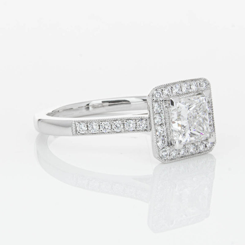 18ct White Gold 1.00ct Princess Cut Diamond Mandalay Ring-Ring-Walker & Hall