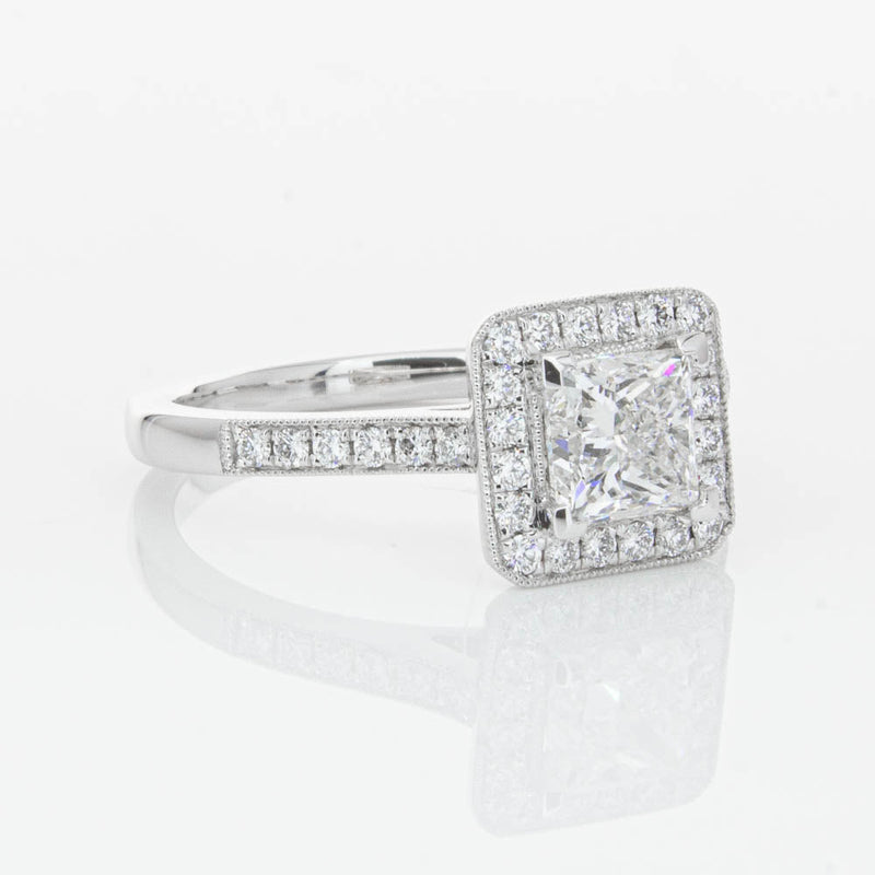 18ct White Gold 1.00ct Princess Cut Diamond Mandalay Ring-Ring-Walker & Hall