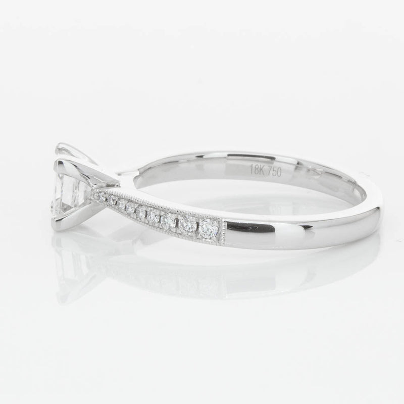 18ct White Gold .70ct Princess Cut Diamond Zenith Ring-Ring-Walker & Hall