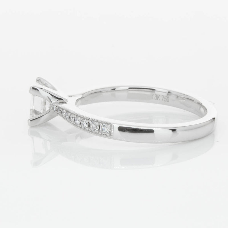 18ct White Gold .70ct Princess Cut Diamond Zenith Ring-Ring-Walker & Hall