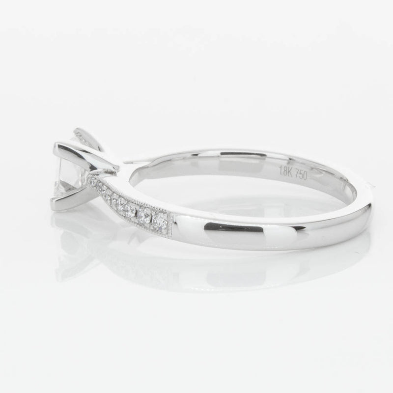 18ct White Gold .70ct Princess Cut Diamond Zenith Ring-Ring-Walker & Hall